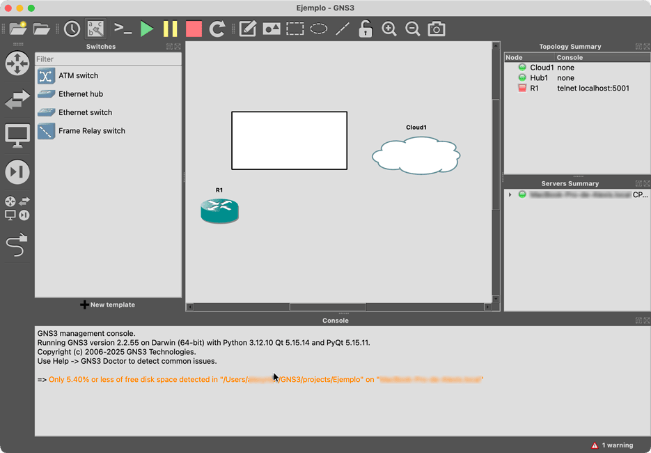 Laboratorio avanzado multi-vendor en GNS3 comparado con Packet Tracer